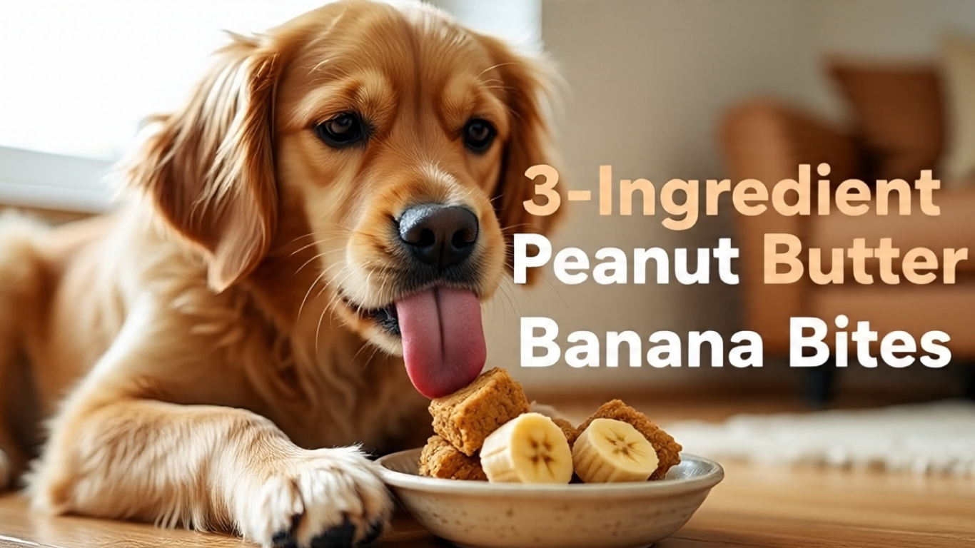 Picture of 3-Ingredient Peanut Butter Banana Bites | Dog Things Only